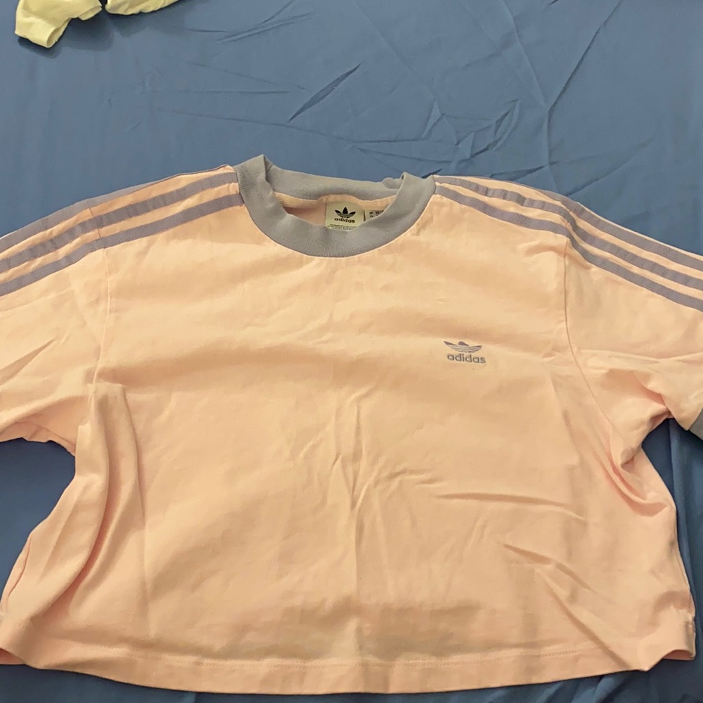 Athletic pink crop top from adidas
